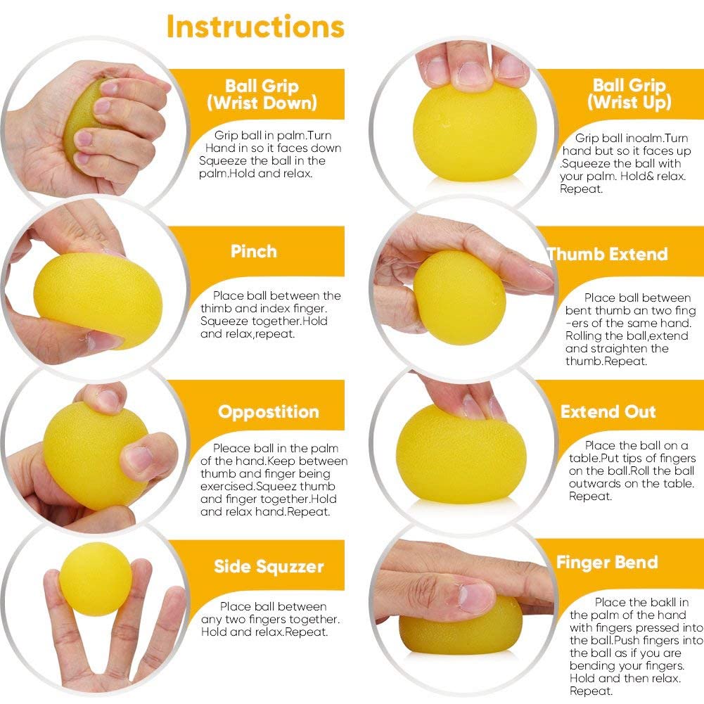 FMELAH hand exercise ball set for home or office use.