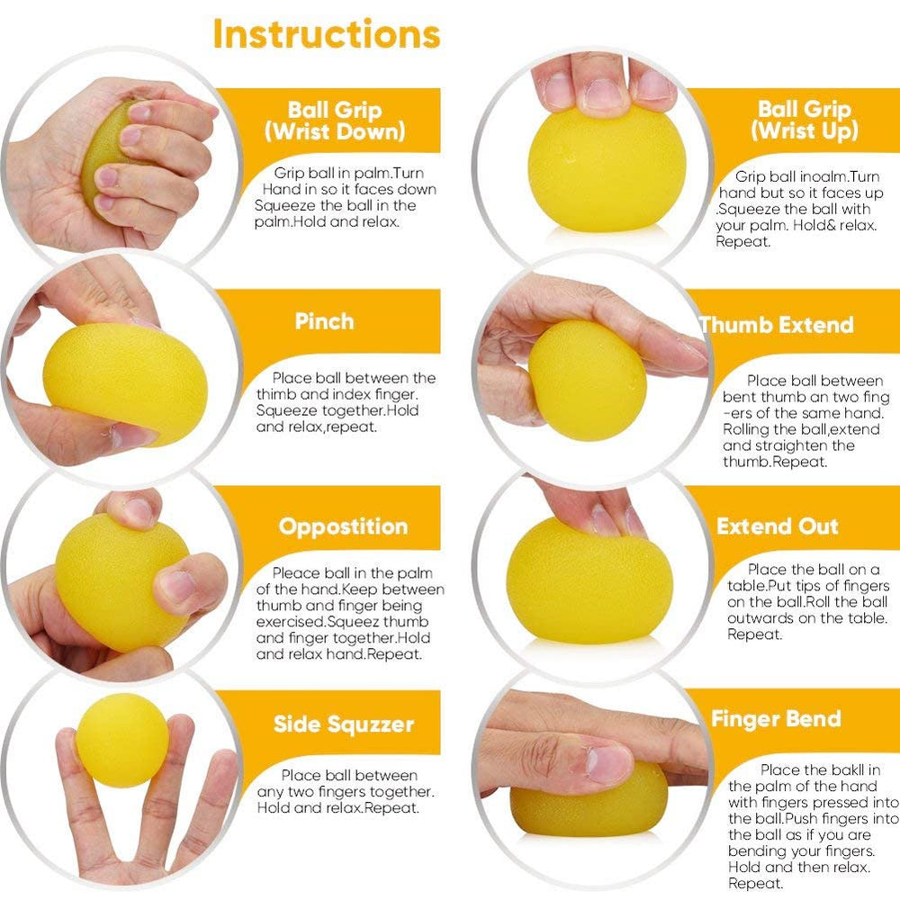 FMELAH hand exercise ball set for home or office use.