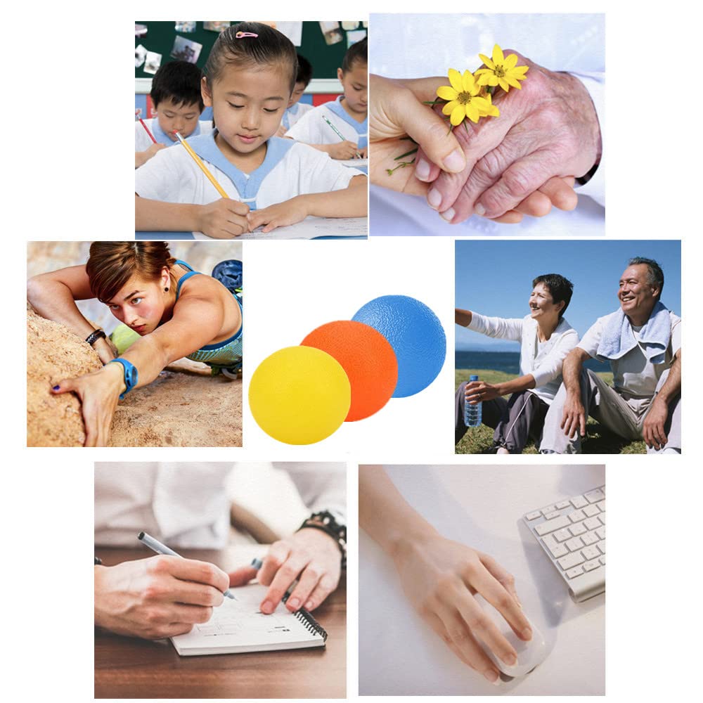 FMELAH therapy ball supports finger, wrist, and forearm mobility.