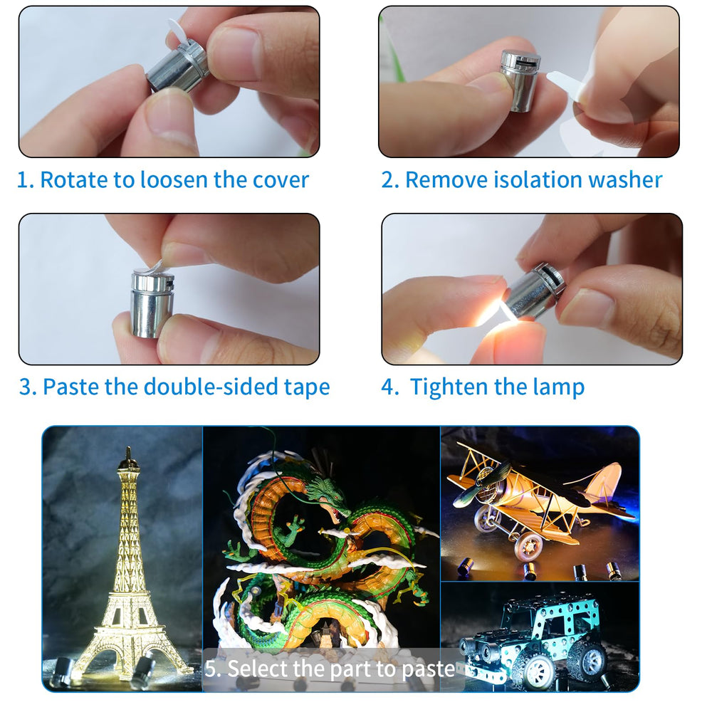 FNHMSL Mini LED Lights bright spotlight for collectibles and dioramas