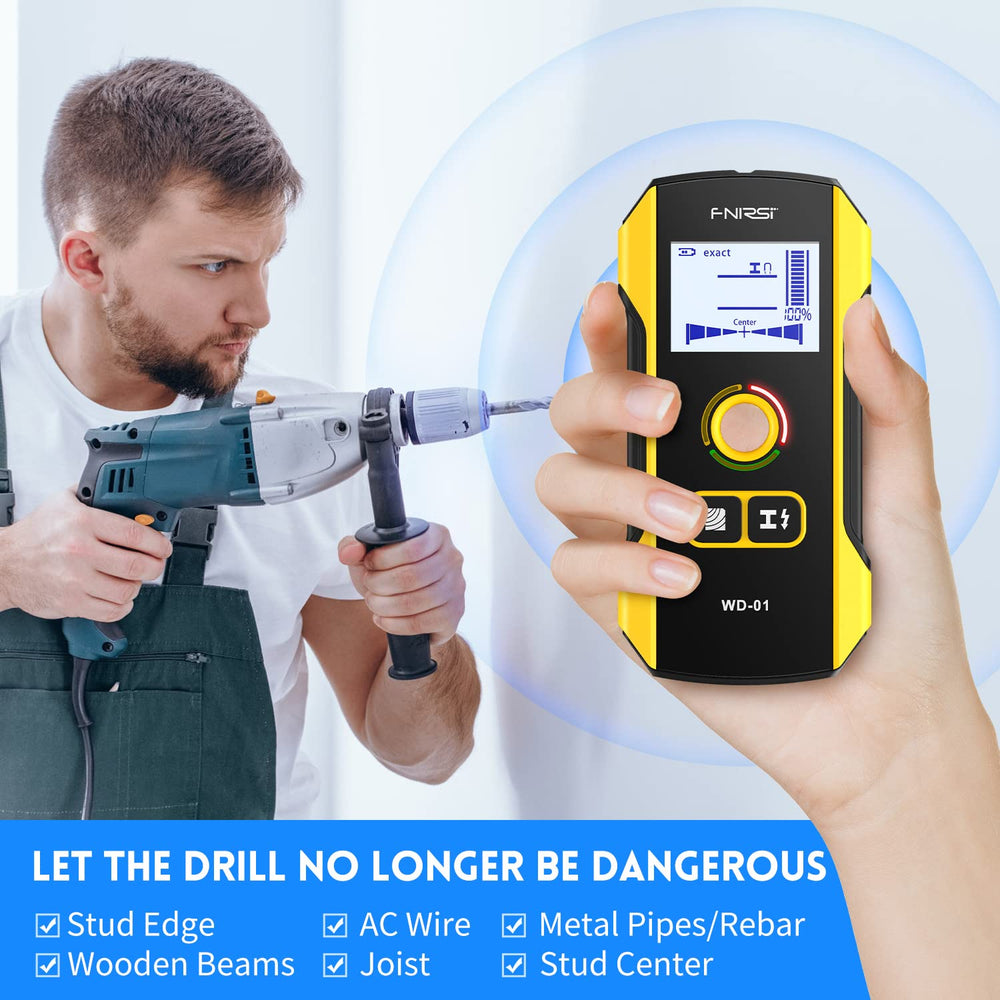 FNIRSI detects wood and metal behind walls for safe mounting.