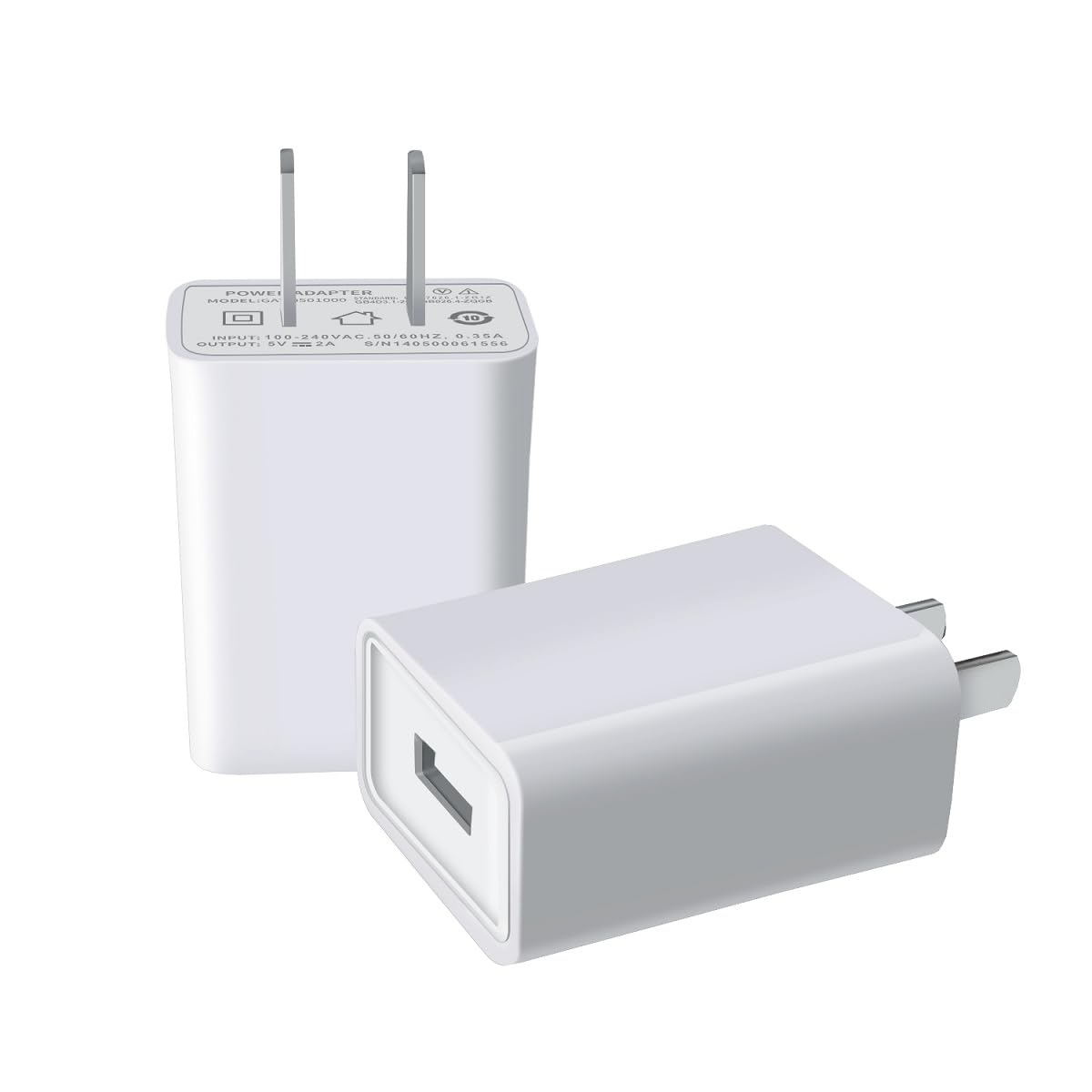 FOBSUNLAND USB Wall Charger Two-Pack White powers multiple devices on the go