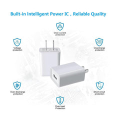 FOBSUNLAND USB Wall Charger Wide Voltage 100-240V supports worldwide travel