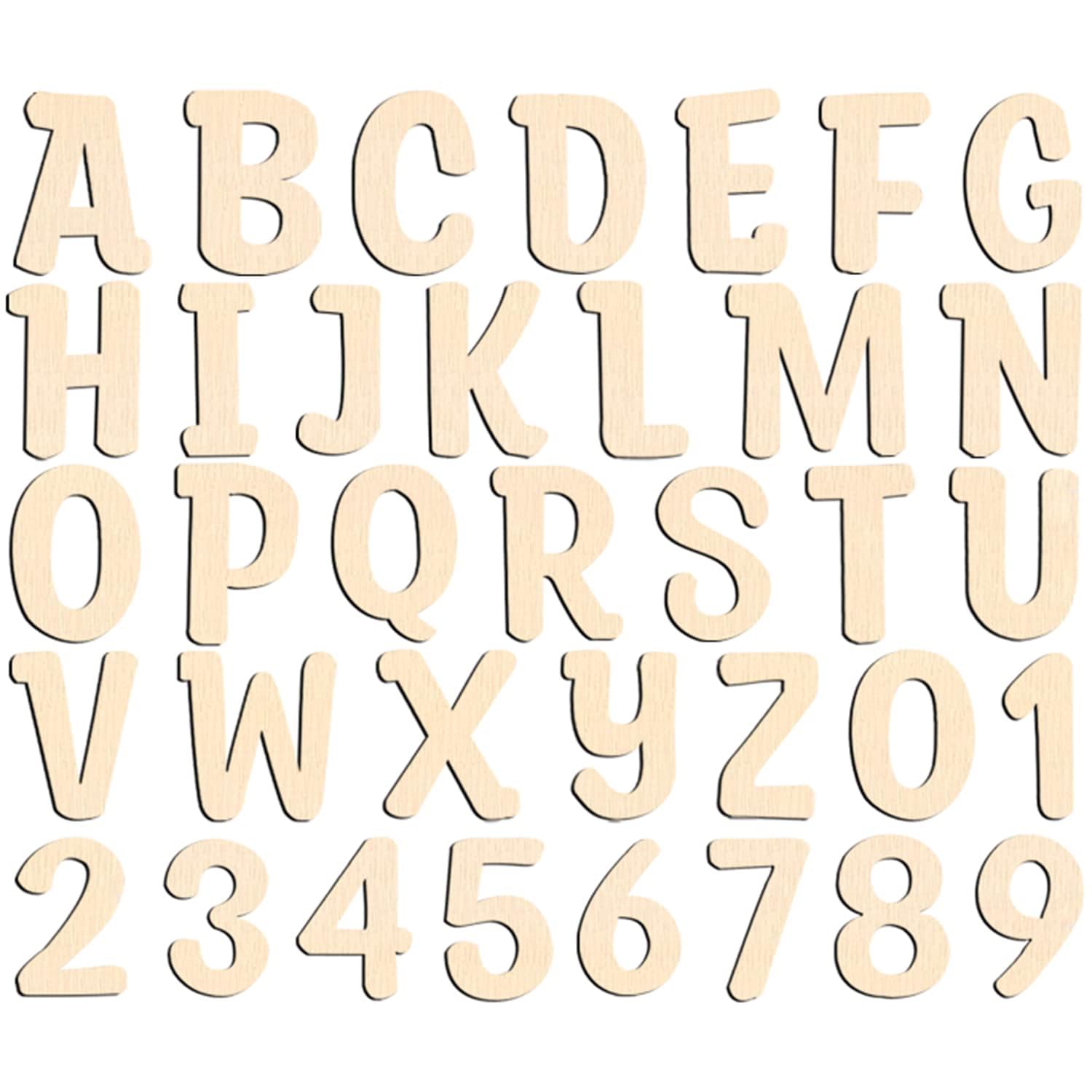Focal20 124 pcs wooden letters pack for versatile DIY crafts and decorations.