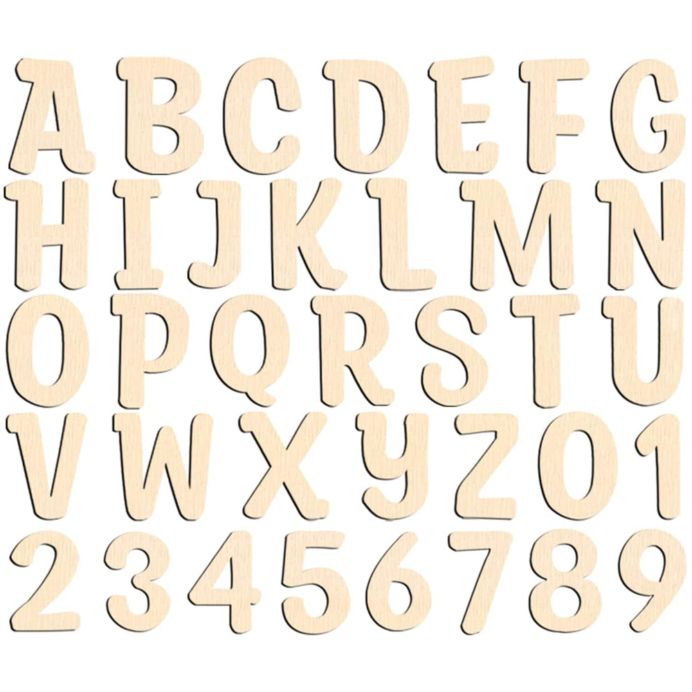 Focal20 124 pcs wooden letters pack for versatile DIY crafts and decorations.
