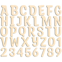 Focal20 124 pcs wooden letters pack for versatile DIY crafts and decorations.