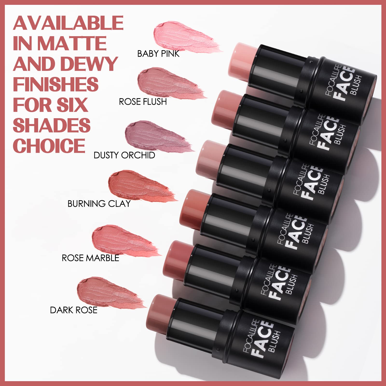FOCALLURE Rose Flush on eyes provides versatile base for eyeshadow.