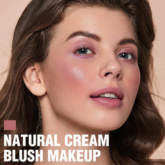 FOCALLURE Rose Flush cream texture swirl showcases creamy blendability and smooth finish.