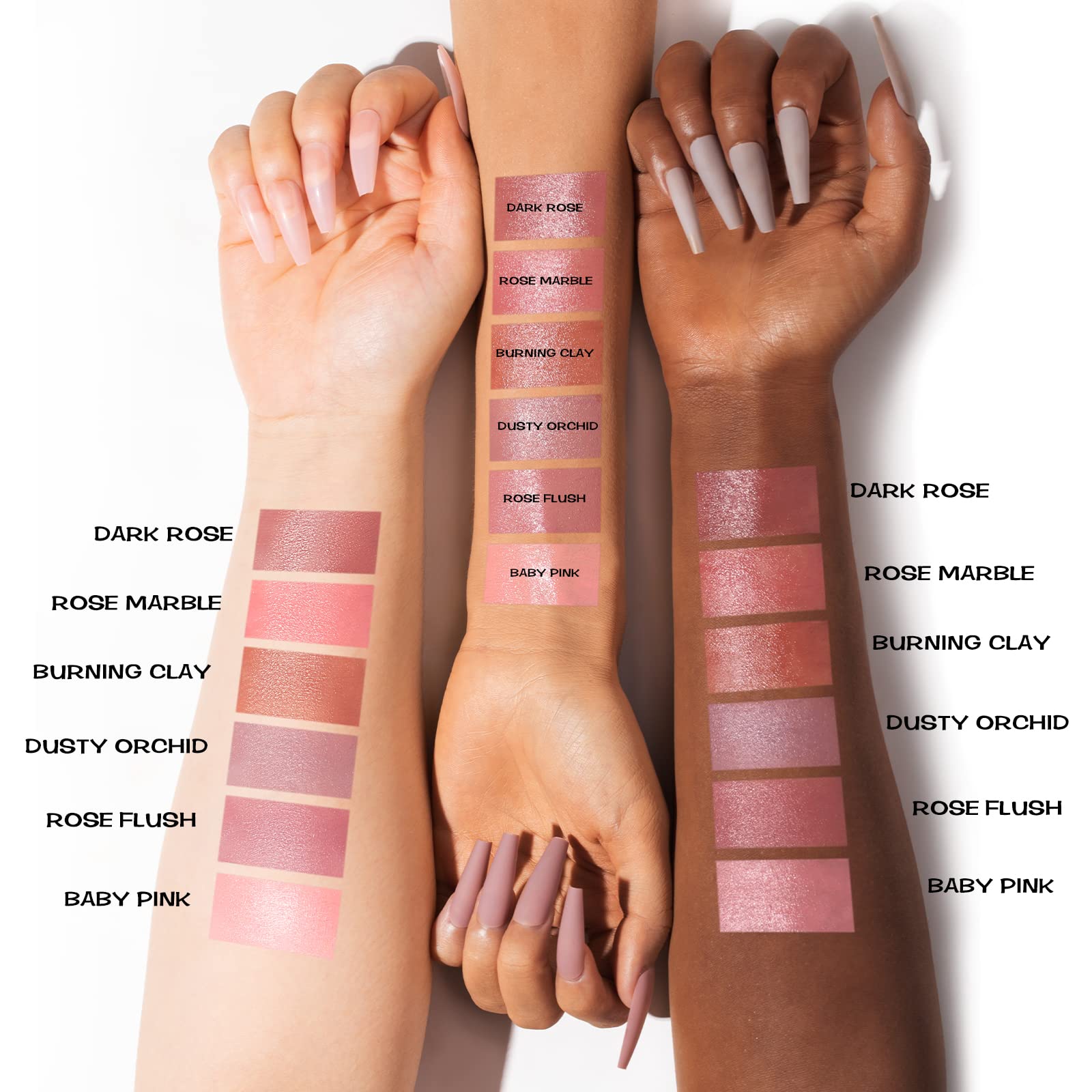FOCALLURE Rose Flush touch-up compact for on-the-go color.