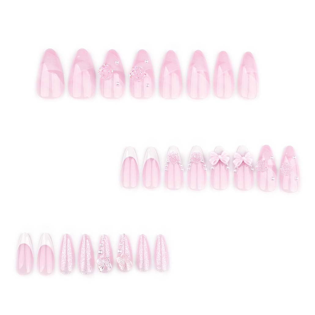 Foccna almond acrylic nails in white for a versatile, clean look.