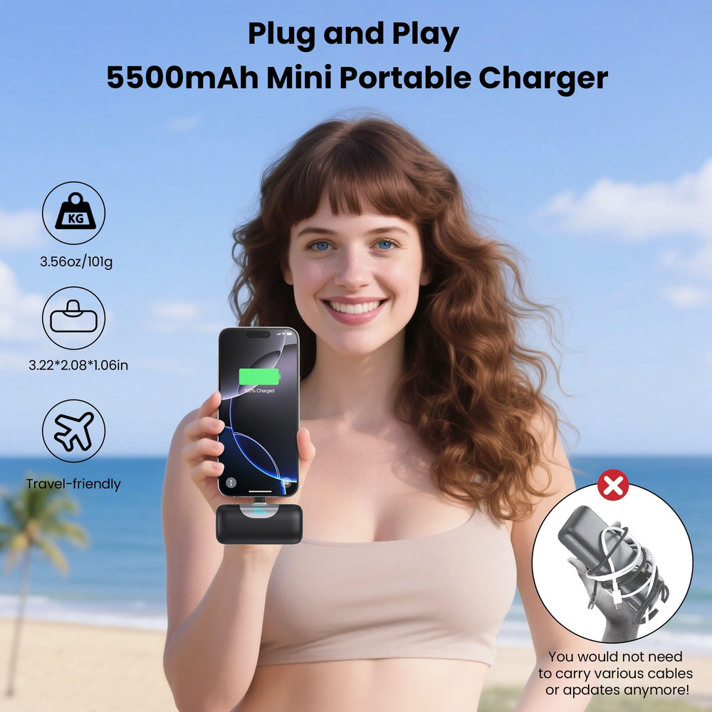 FOCHEW built-in-usb-c connector allows easy top-ups.
