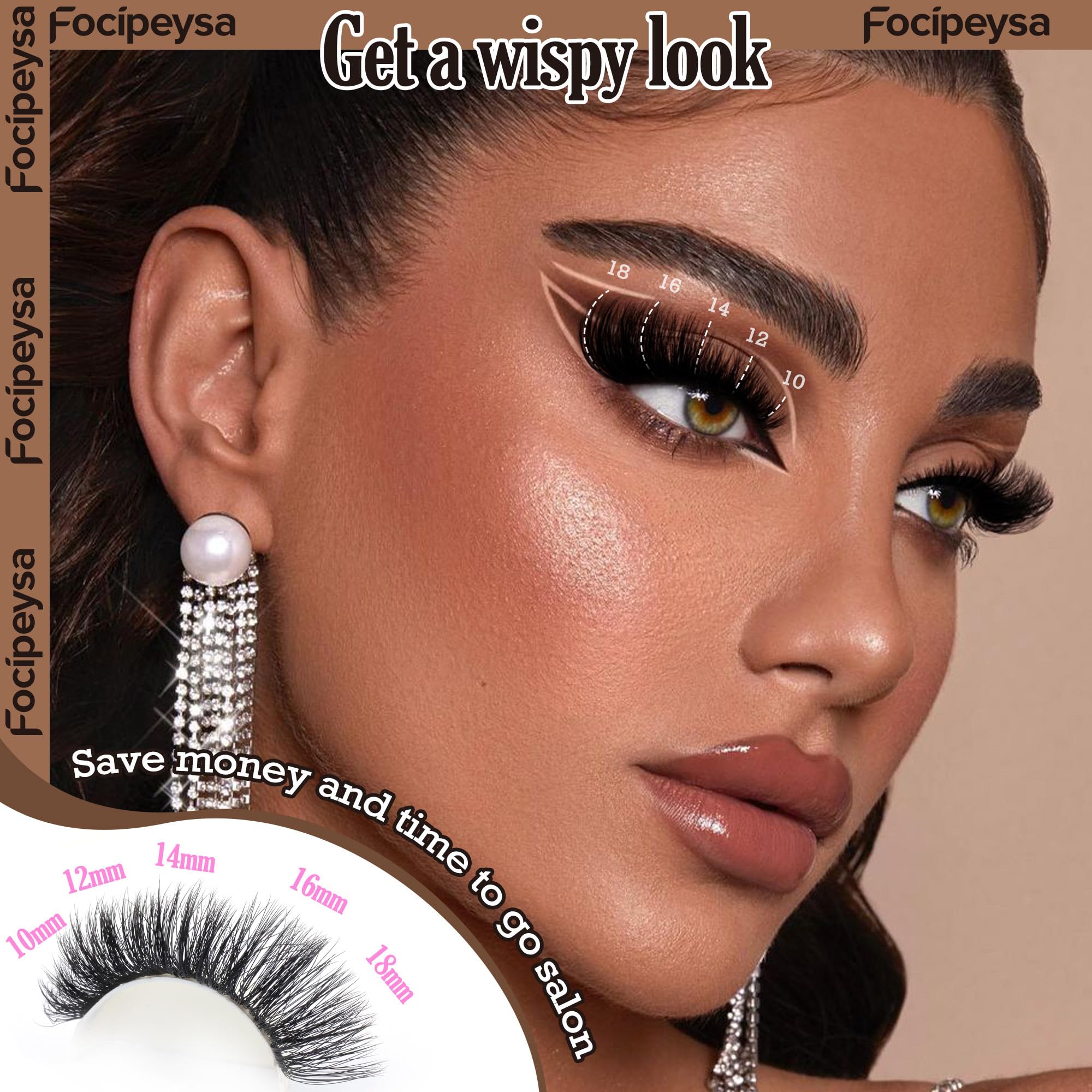 Focipeysa 200pcs natural-look clusters blend with your lashes