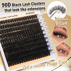 Focipeysa lash clusters application per eye, beginner friendly.