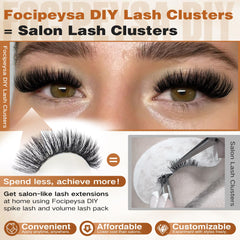 Focipeysa wispy lash clusters for easy, quick DIY eye enhancement