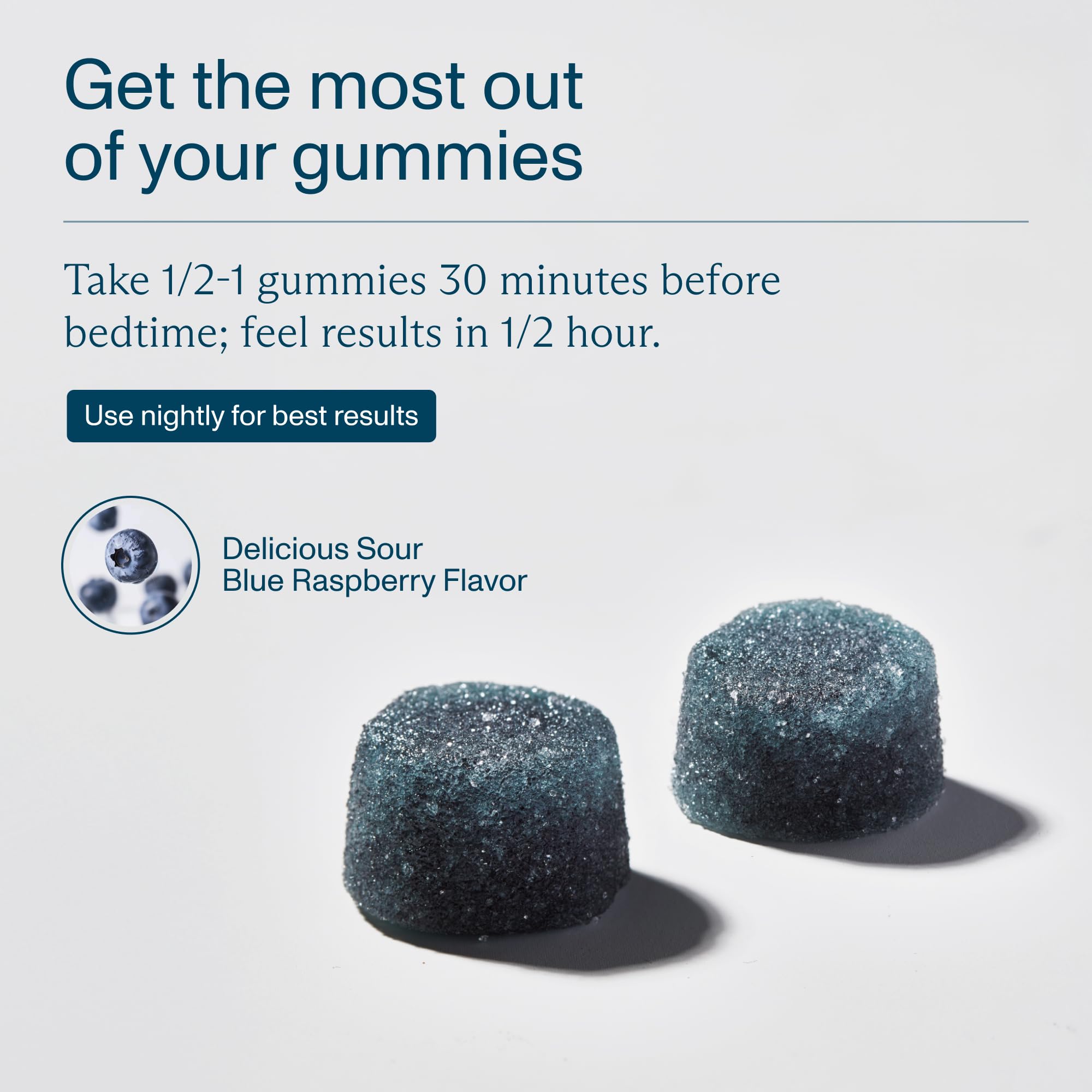 FOCL Sleep Gummies on nightstand as part of a bedtime routine