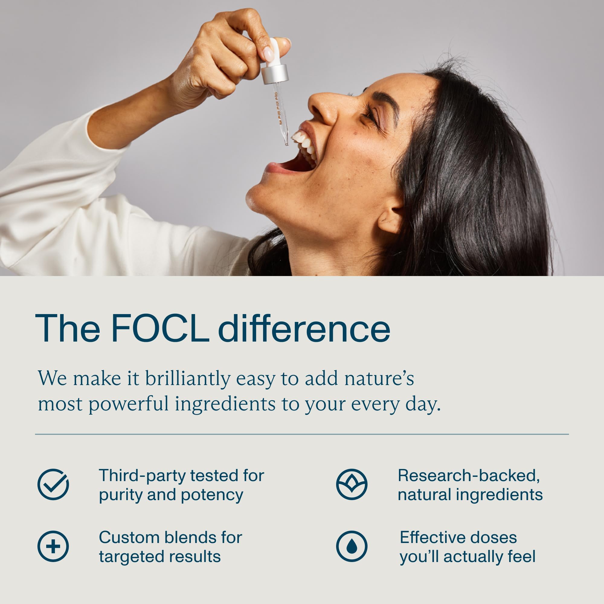FOCL Sleep Gummies USA-grown ingredients label for quality