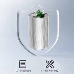 UL-recognized label on FOCSPROD capacitor signals safety and reliability.