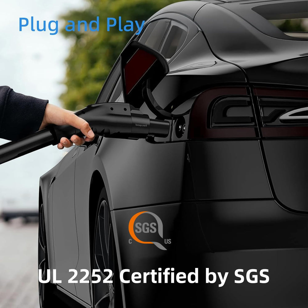 User friendly plug and play setup between J1772 charger and Tesla