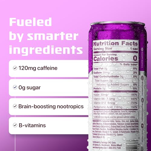 Focus Factor Rainbow Shaved Ice back shows B vitamins for energy.