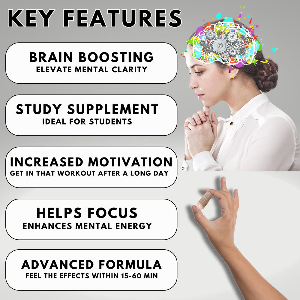 Focus Pep Addrell label design emphasizes natural ingredients and OTC accessibility.