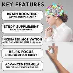 Focus Pep Addrell label design emphasizes natural ingredients and OTC accessibility.