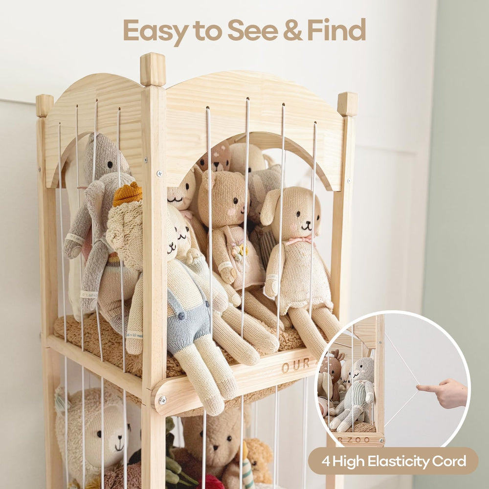 Fodoss versatile storage for stuffed animals, toys, and small items in a kid space.