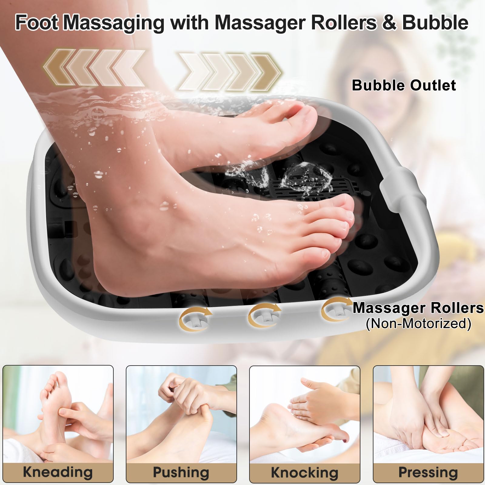 FOFOJÔY foot spa heat control panel makes quick warm water sessions.