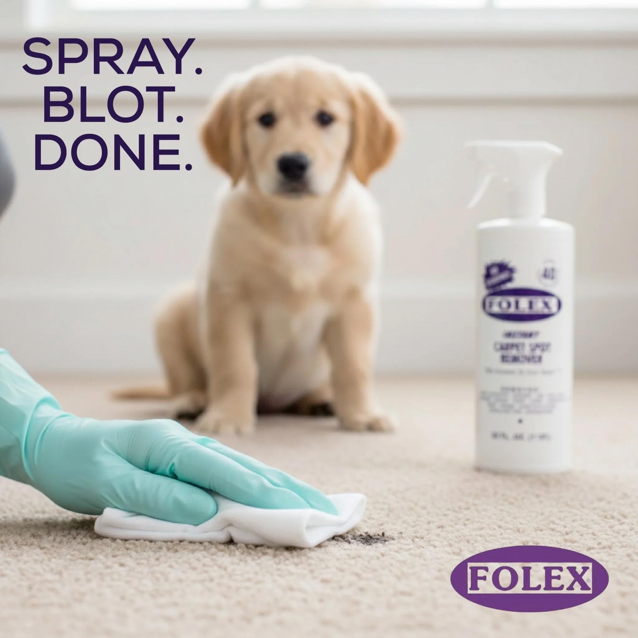 FOLEX safe-around-children-pets bottle demonstrates family-friendly use.