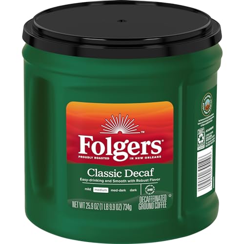 Folgers AromaSeal canister lid closeup emphasizes airtight freshness.