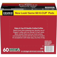 Folgers Black Silk 10-count box close-up for quick brewing.