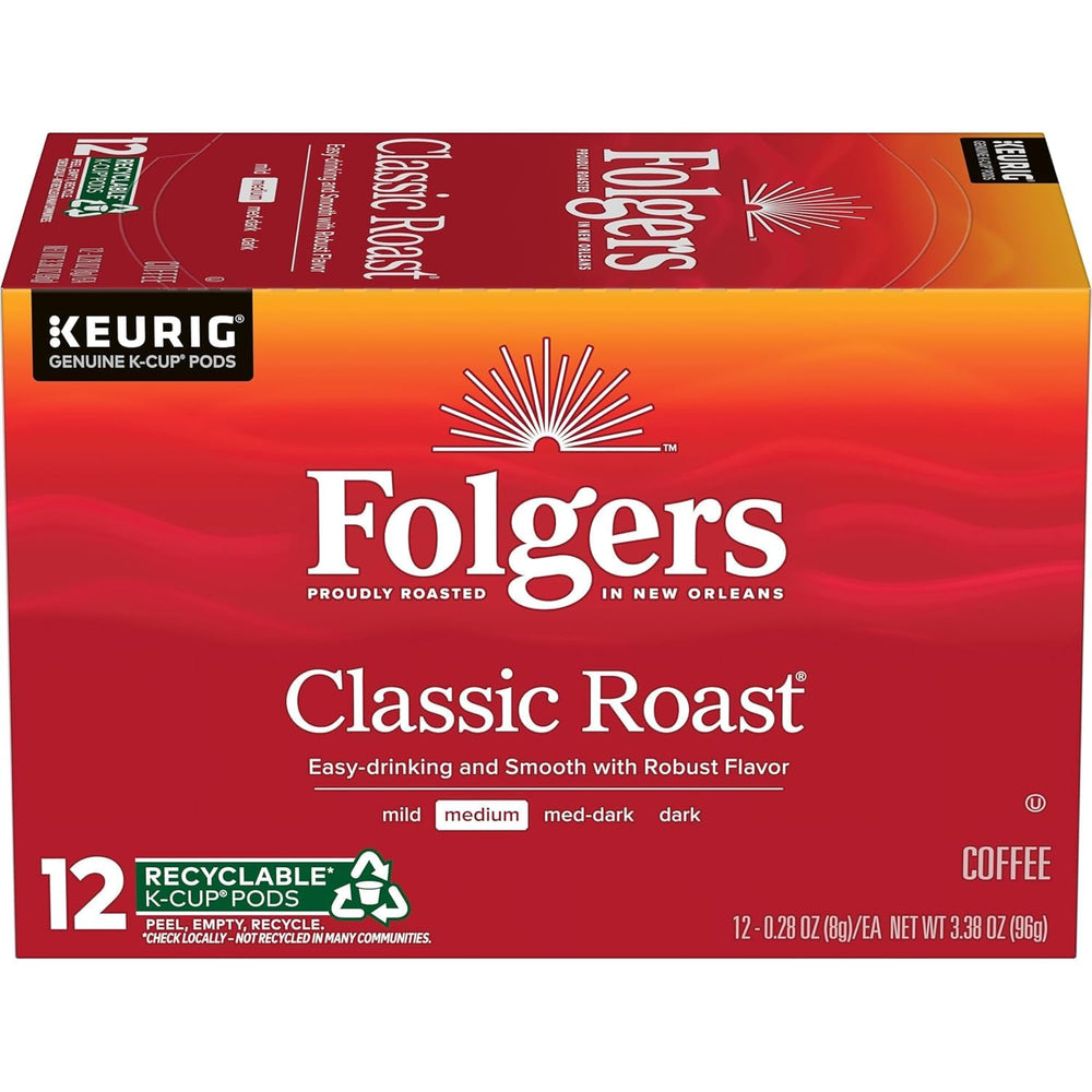 Folgers Classic Roast brew in action, convenient single-serve refreshment