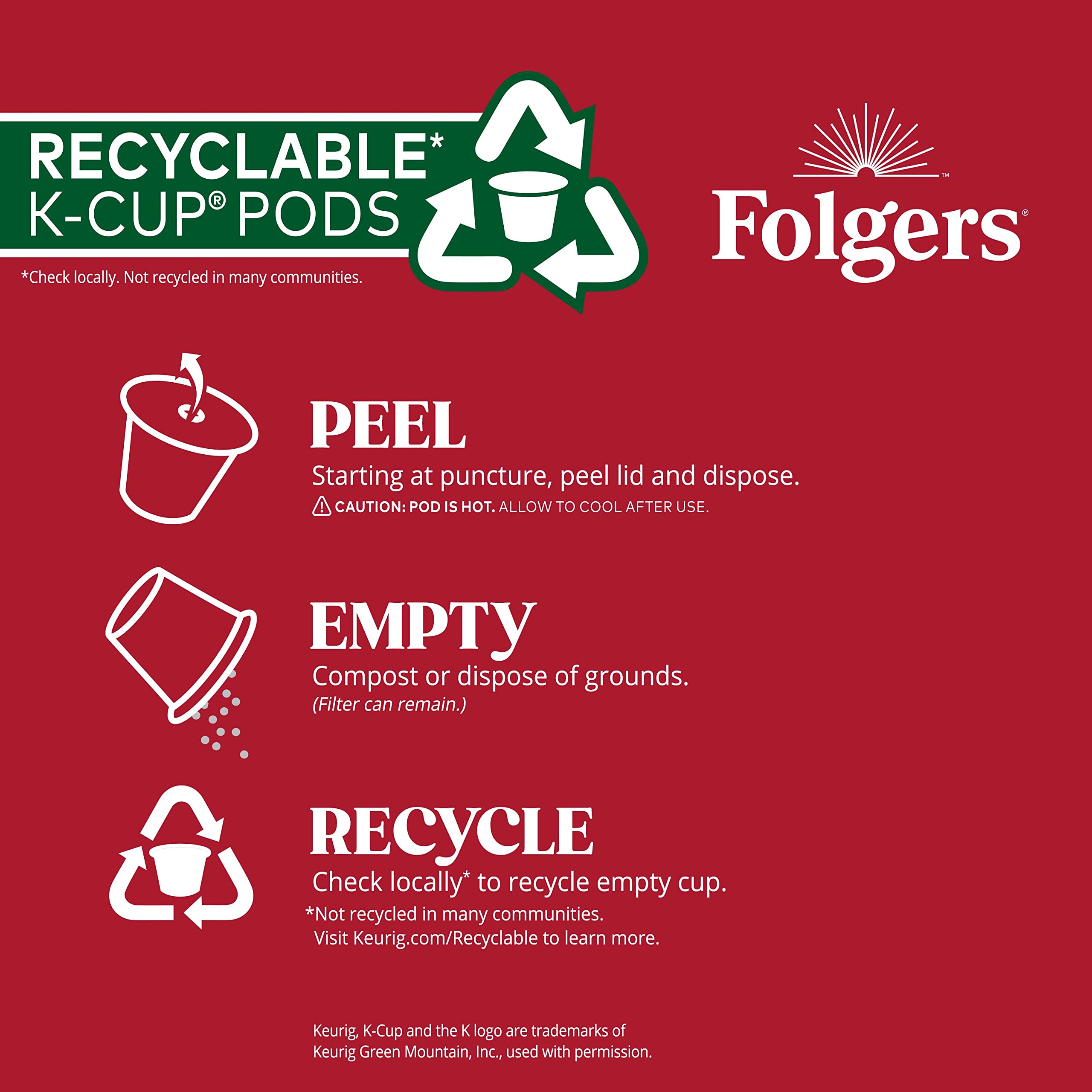 Folgers Colombian Coffee brewing in a Keurig for a quick mug.