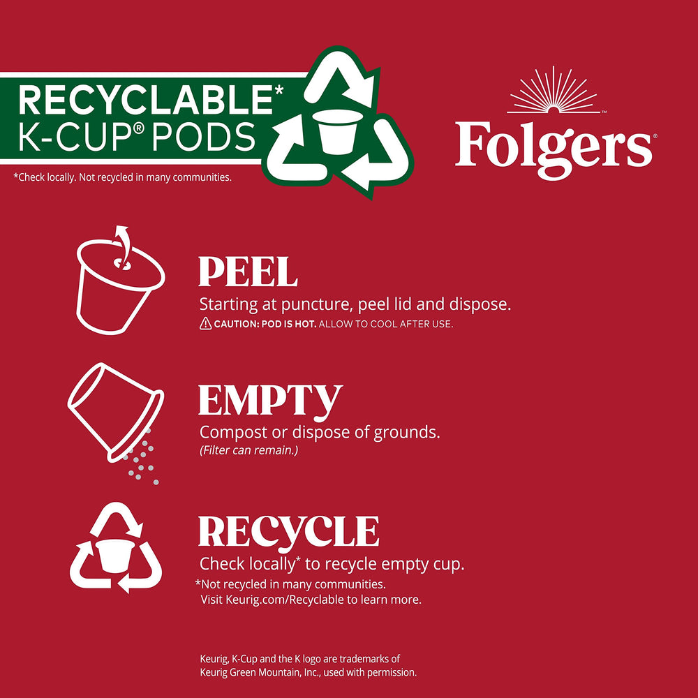 Folgers Colombian Coffee brewing in a Keurig for a quick mug.