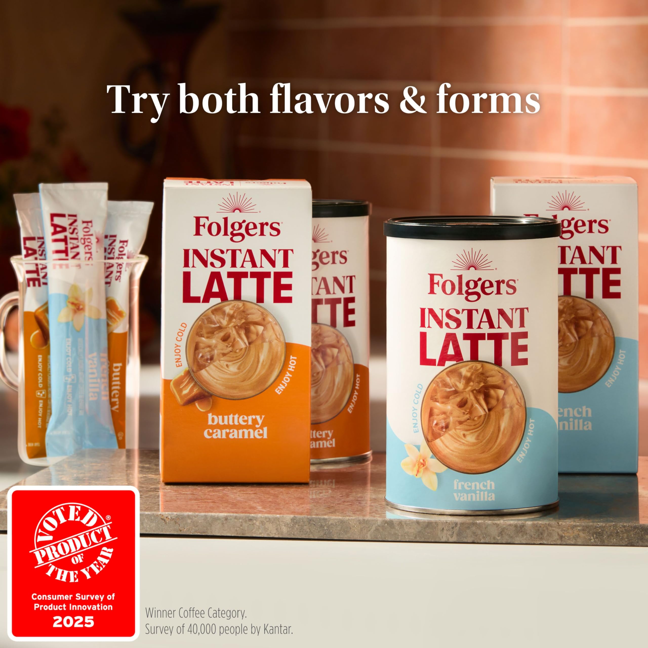 Vanilla aroma fills the kitchen from Folgers latte