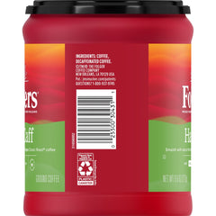 Folgers Half Caff mug with steam suggests a inviting, smooth morning pour.