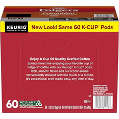 Folgers Keurig K-Cup pods show easy compatibility for fast, single-serve brews.