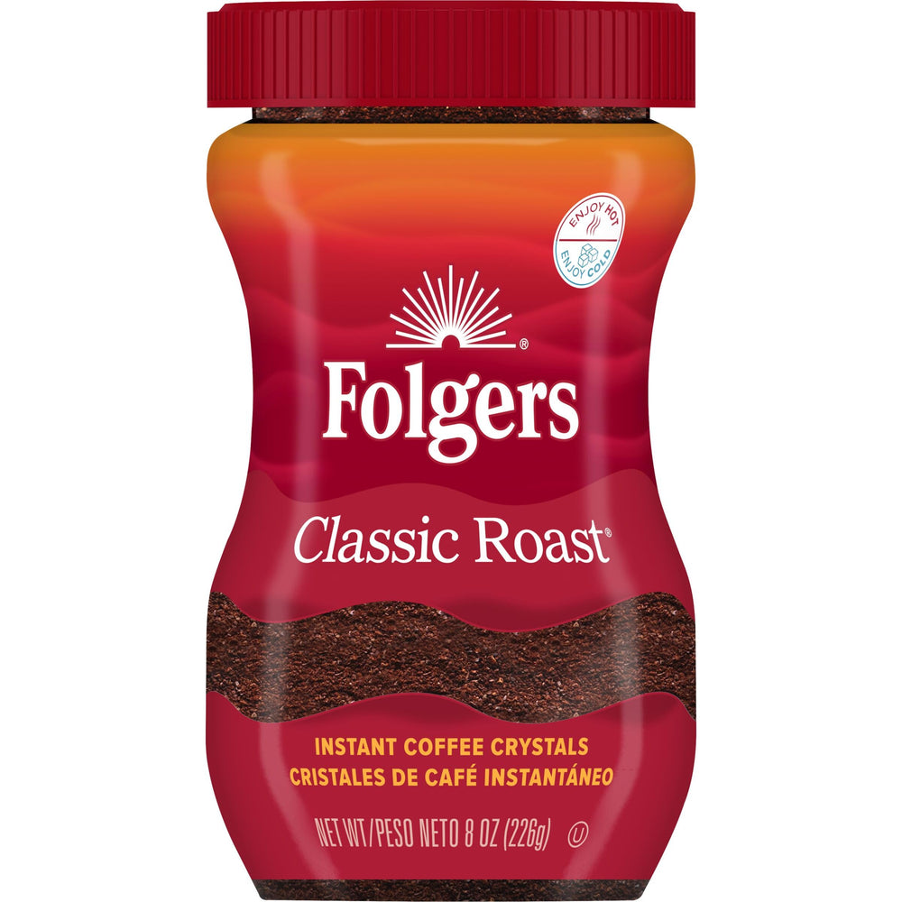 New Orleans roasted notes visible on Folgers Classic Roast packaging.
