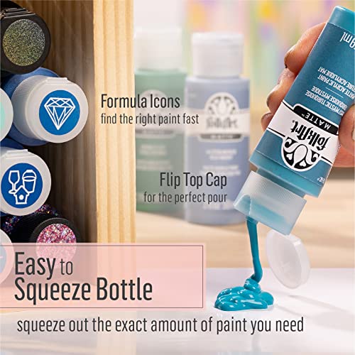 Base coats and layering with FolkArt Light Blue acrylic paint