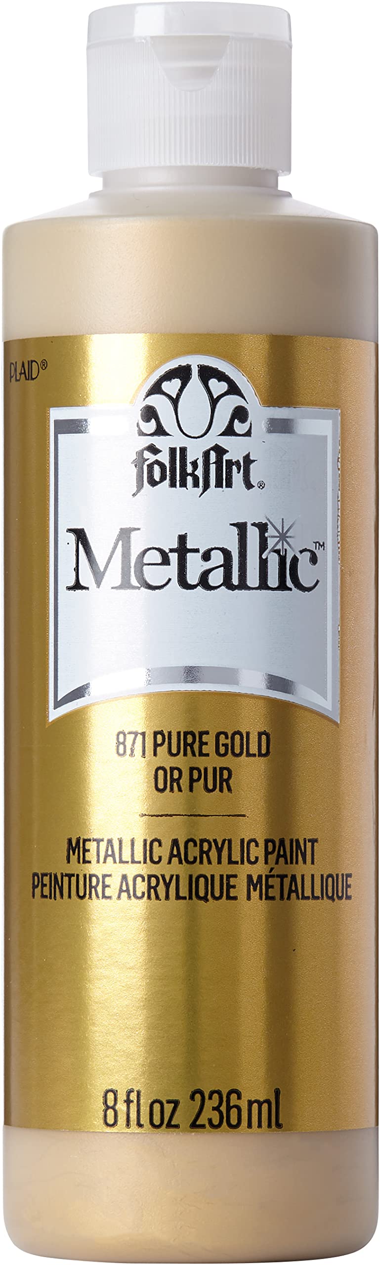 FolkArt Acrylic Paint in assorted colors for basecoating and vibrant shading on crafts.