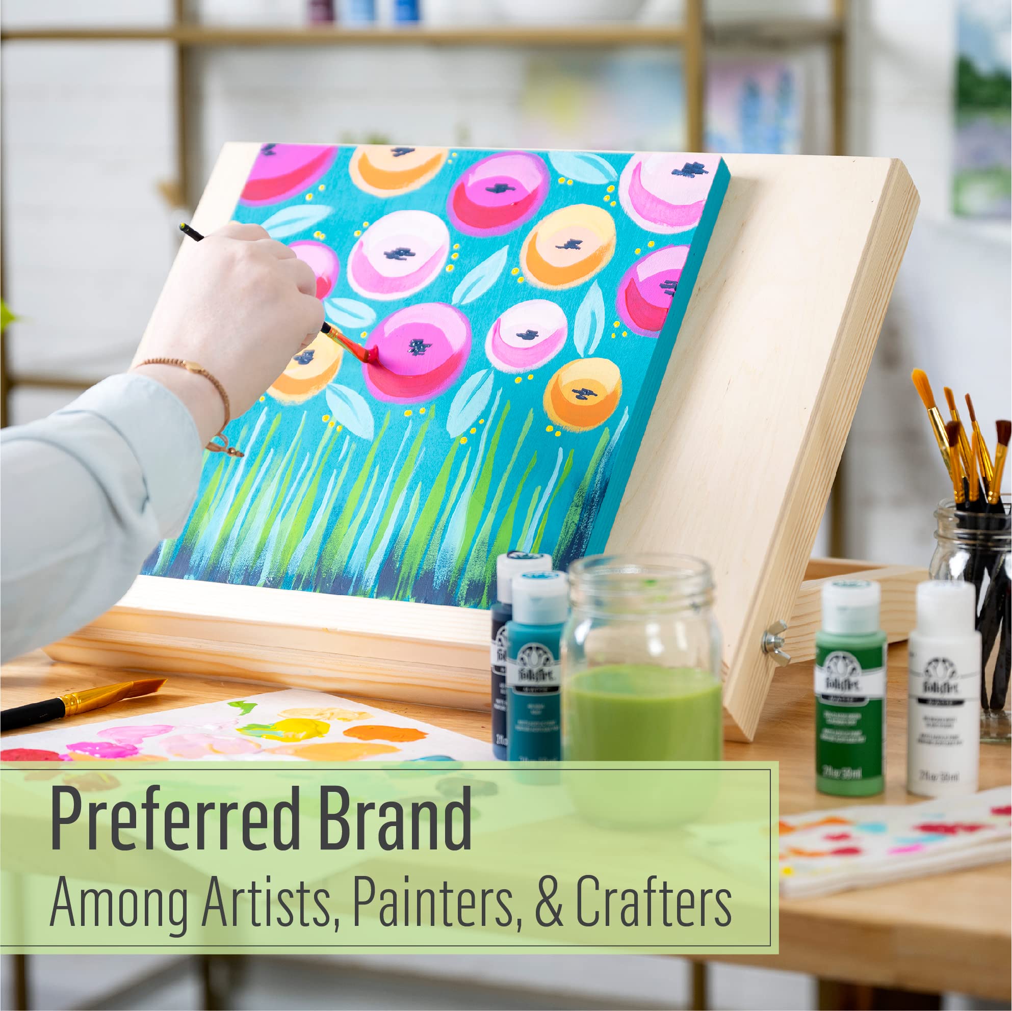 FolkArt acrylic paint offers a beautiful matte finish for arts and crafts