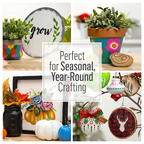 FolkArt Multisurface Metallic Paint Bright Gold helps refinishing furniture with a vivid metallic touch