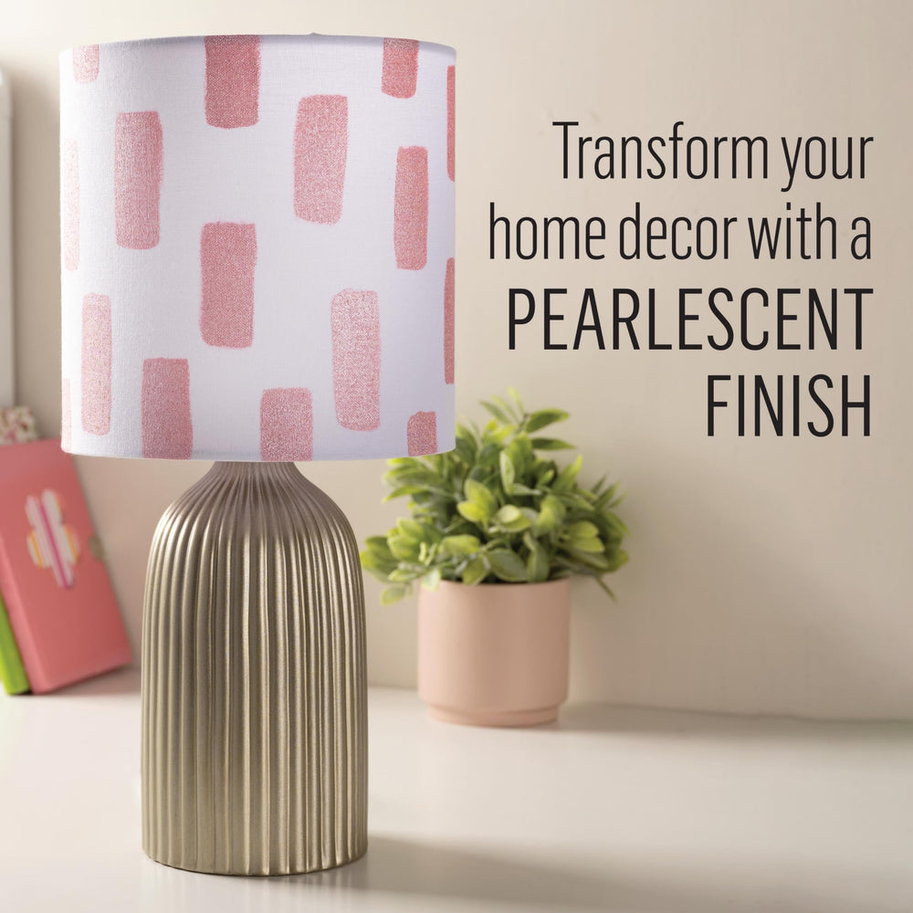 FolkArt Perle on glass provides subtle iridescent accents for crafts.