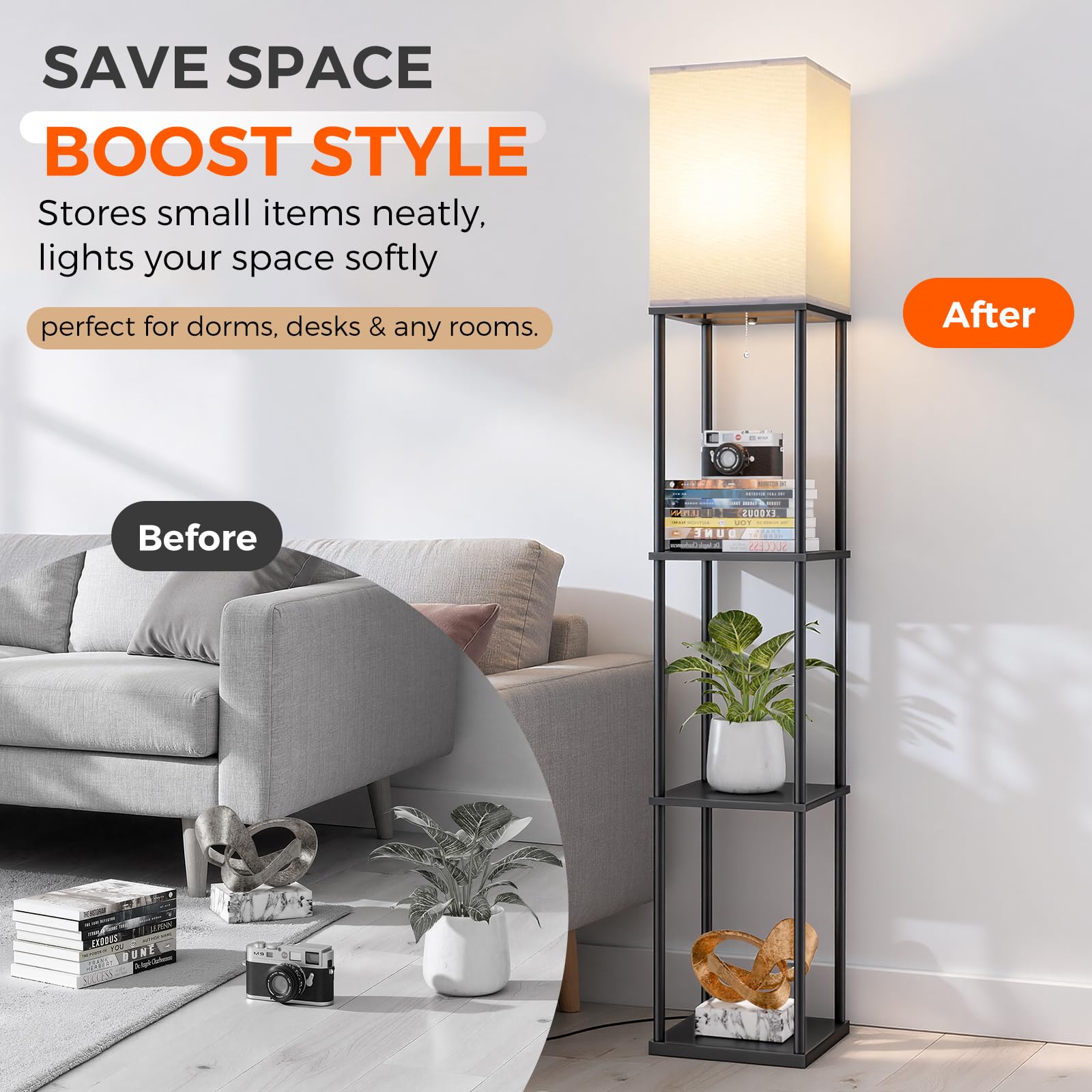 FOLKSMATE lamp with included 11W bulb offers adjustable color temperature.