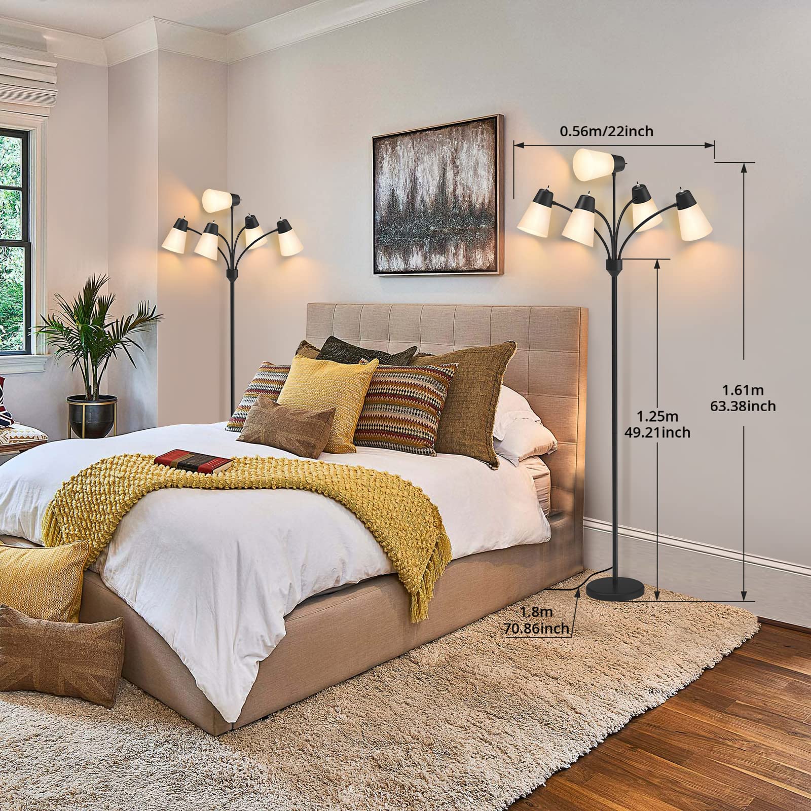 FOLKSMATE Medusa base and shades deliver stable support with stylish two-tone options.