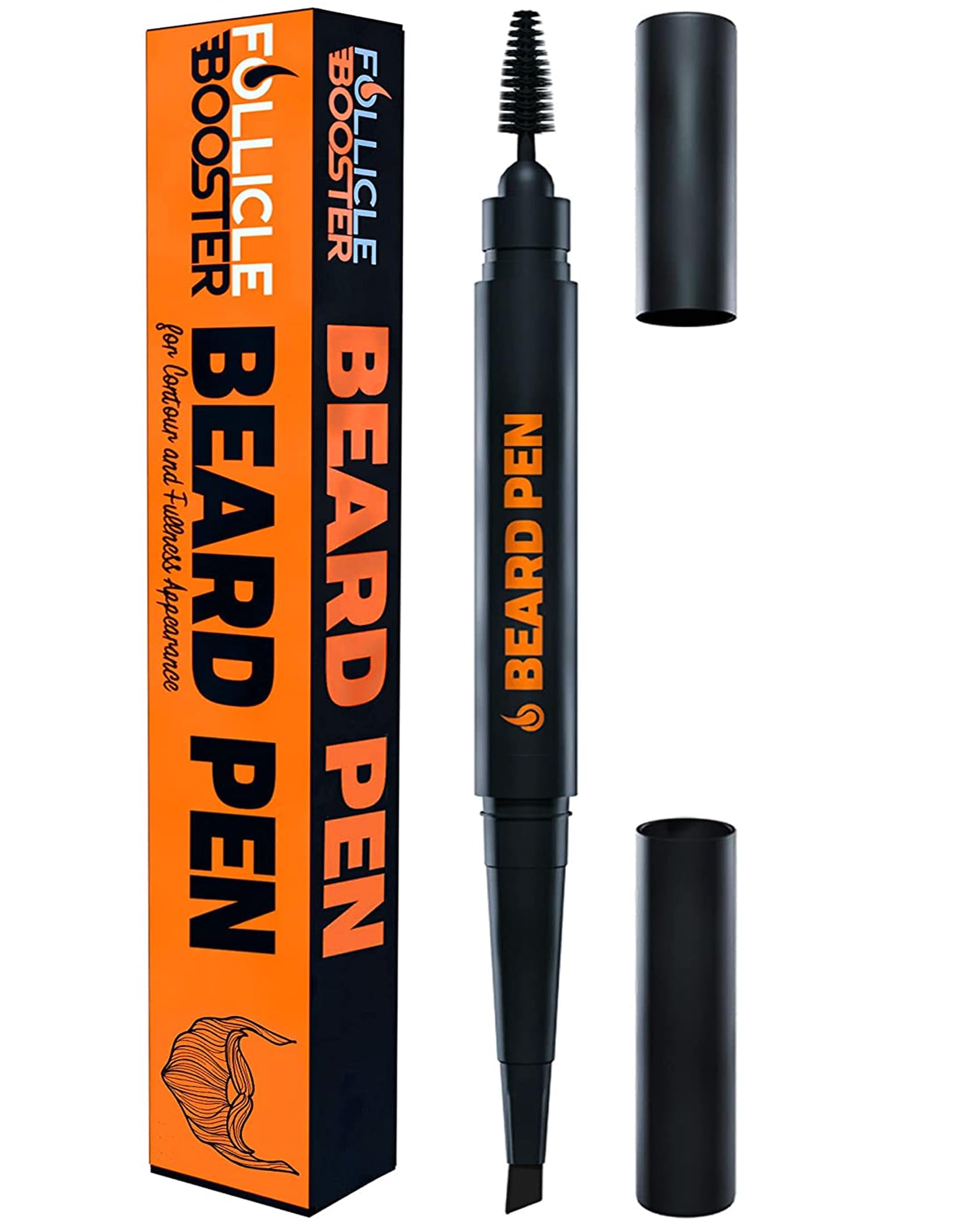 FOLLICLE BOOSTER Beard Pen in action for micro-blading beard coverage