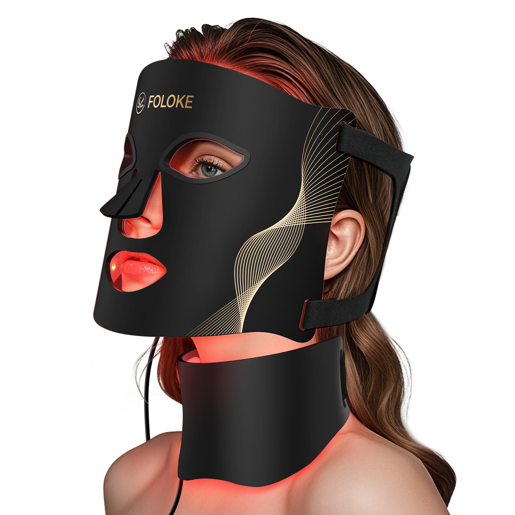 FOLOKE LED mask delivers NIR light at 830nm for deeper coverage.