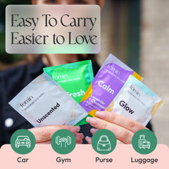 FOMIN biodegradable wipes supporting sustainable travel and zero-waste goals