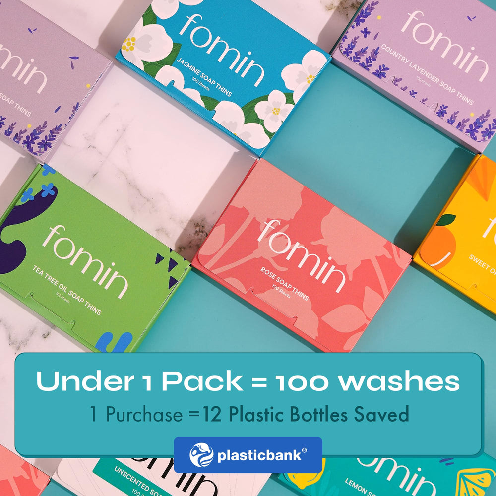 FOMIN kid-friendly soap sheets provide gentle cleansing during family adventures.
