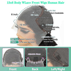 Fongly HD transparent lace front cap 22-22.5in for comfortable wear.