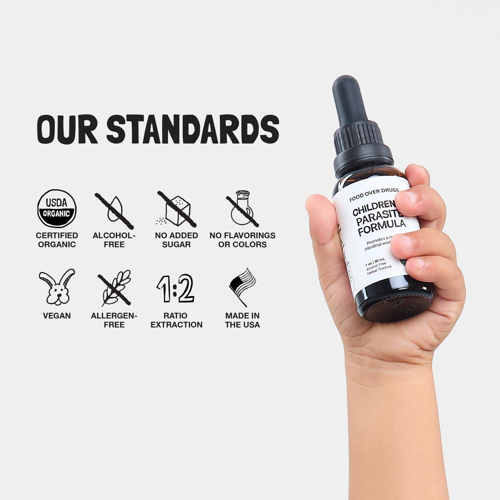 Food Over Drugs Organic glycerin base image underscores vegan, plant-based formulation
